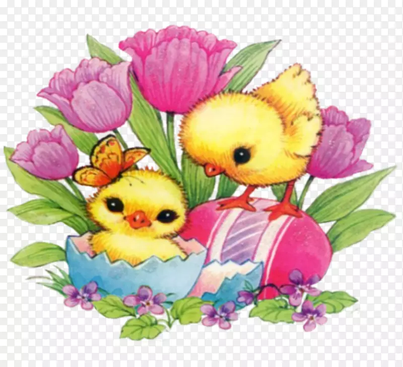 复活节彩蛋花束-复活节小鸡
