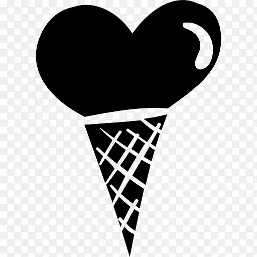 冰淇淋锥饼干卷巧克力冰淇淋-冰心