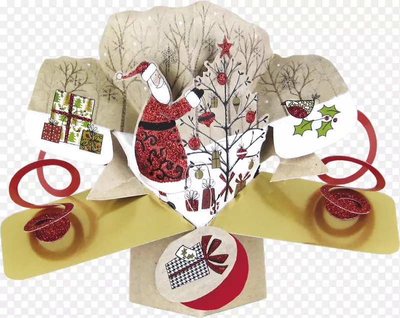 圣诞老人礼品纸，弹出式书籍，贺卡和便笺卡-母亲节蛋糕形象设计