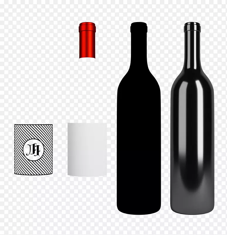 葡萄酒冷却器玻璃瓶模型-葡萄酒