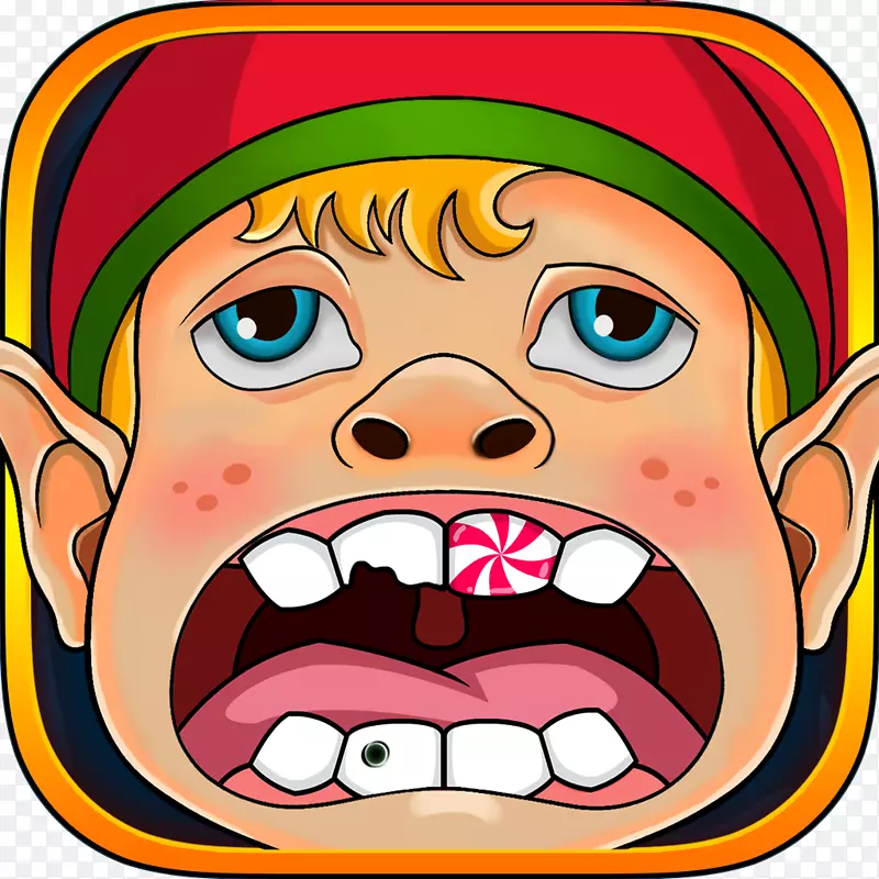 牙科医生人类牙齿口颊-保护牙齿和牙齿的卡通