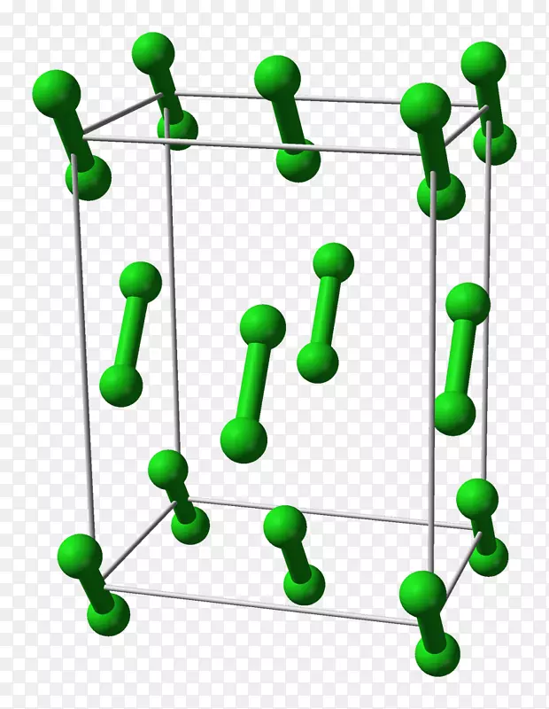 氯等价物晶体结构球棒模型