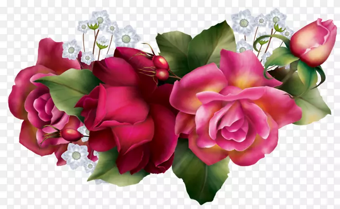 花园玫瑰花束切花花卉设计-花卉