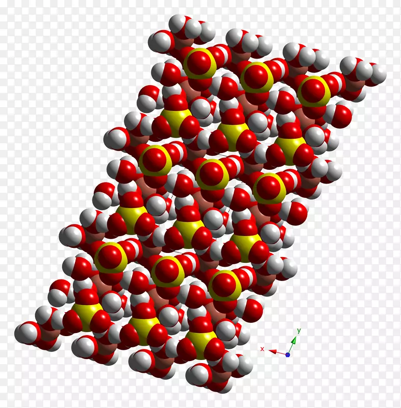 硫酸铜晶体结构填充
