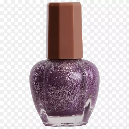 指甲油紫色美甲