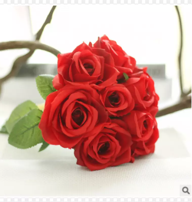 人造花束婚礼玫瑰-装饰性人造花