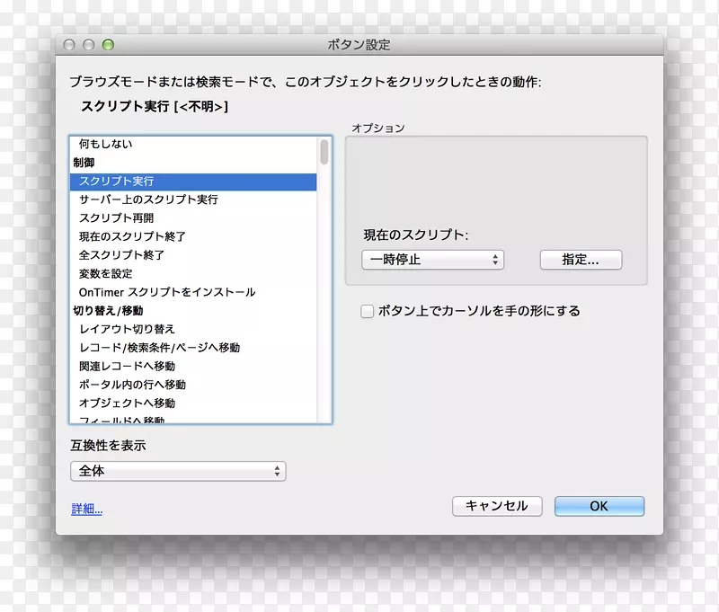 计算机程序窗口FileMaker公司按钮-精致的选项按钮