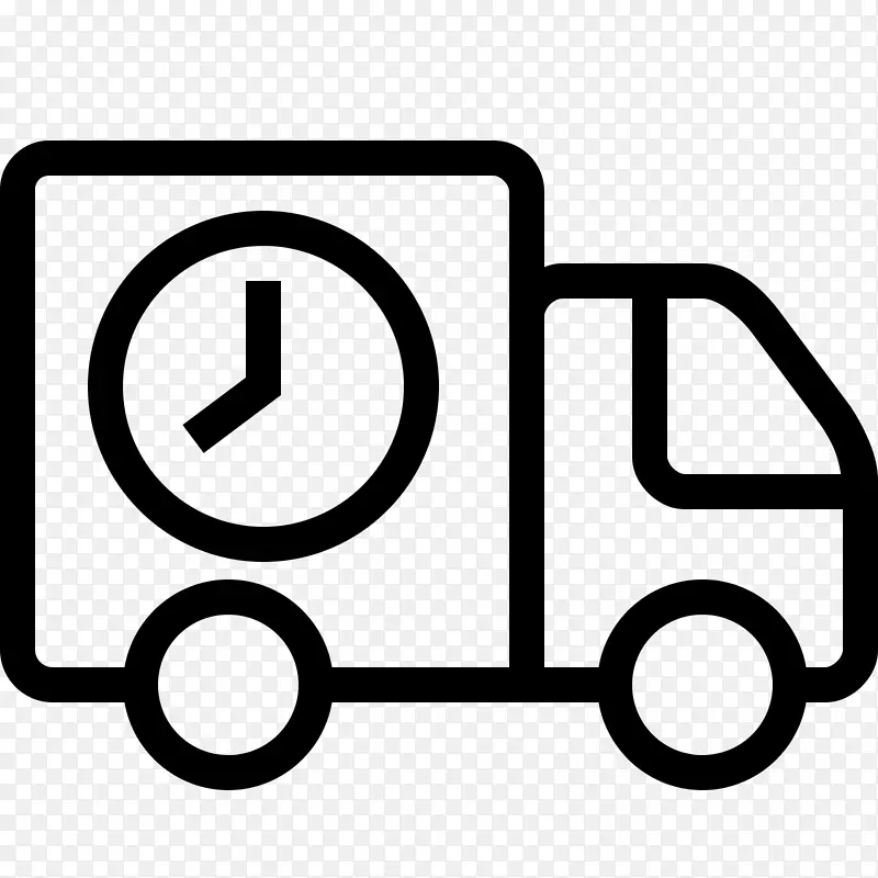 货运计算机图标.送货员和送货车辆