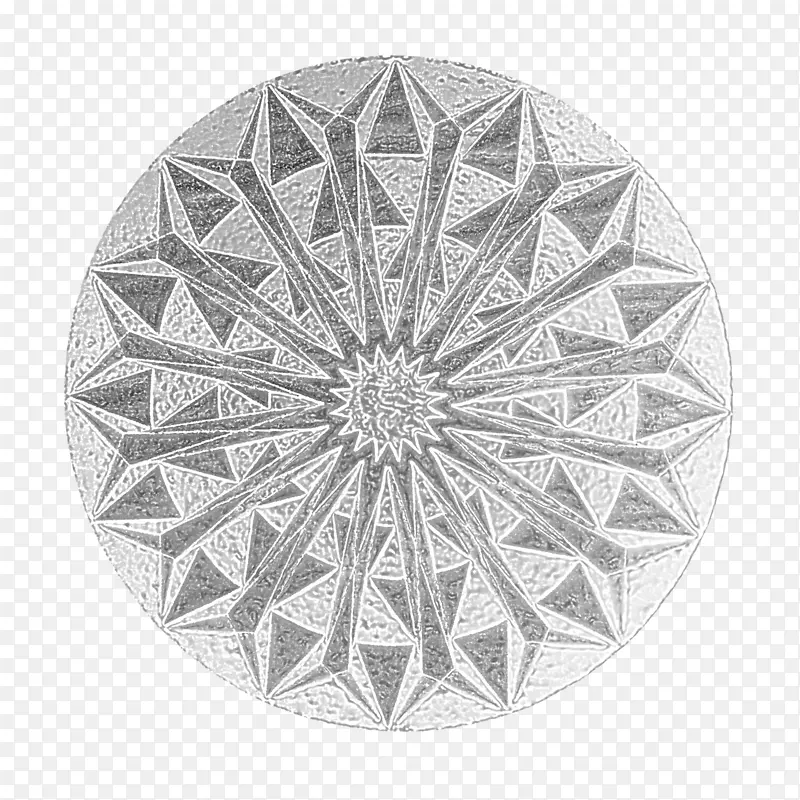 对称圆白色图案-曼陀罗轮廓