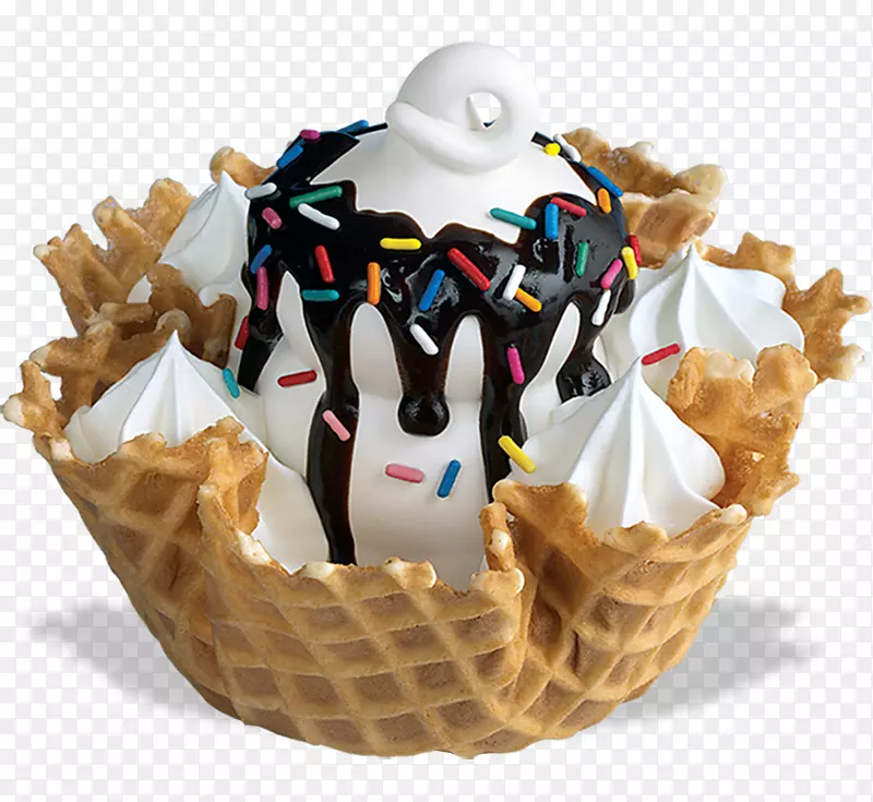 圣代冰淇淋华夫饼