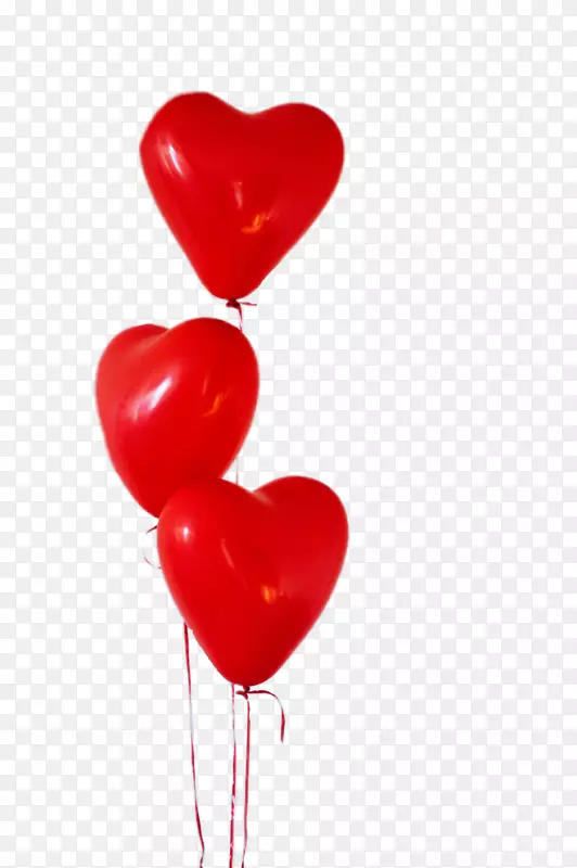 气球心情人节-红色五彩纸屑
