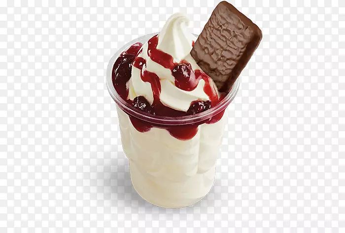 圣代冰淇淋圆锥形冷冻酸奶-冰淇淋