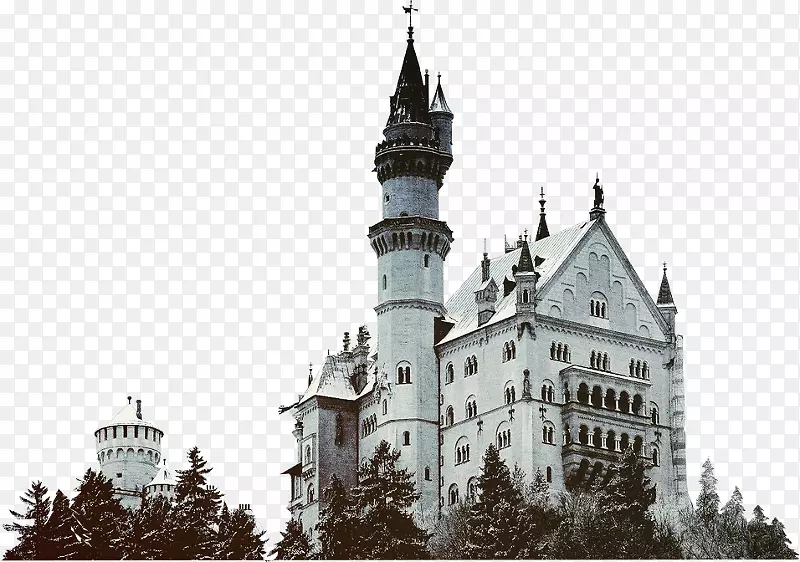 纽斯万斯坦城堡，霍恩佐尔尼城堡，巴伐利亚阿尔卑斯山，桌面壁纸-城堡