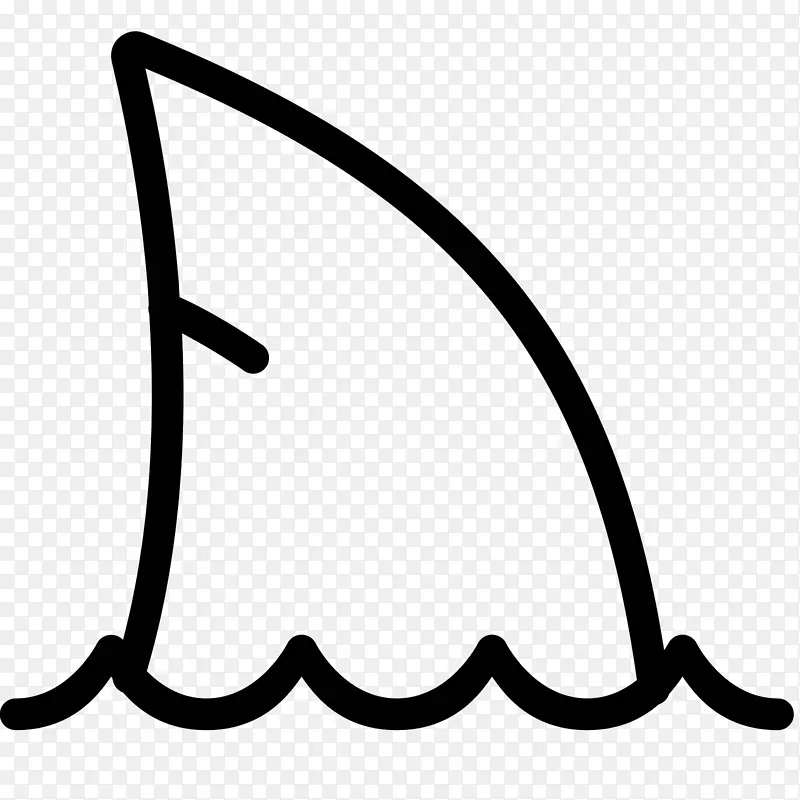 大白鲨计算机图标.侧面轮廓