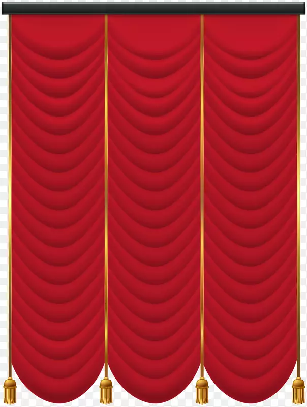 剧院窗帘和舞台窗帘百叶窗和窗帘前窗帘-节日红色窗帘