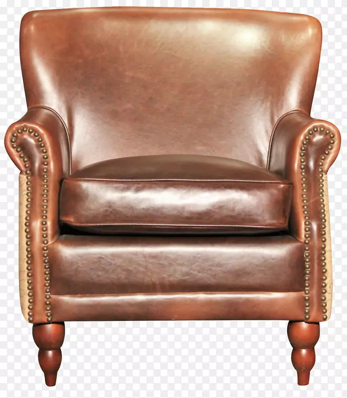俱乐部椅棕色皮革焦糖颜色设计
