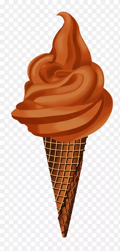冰淇淋锥巧克力冰淇淋夹艺术-冰淇淋