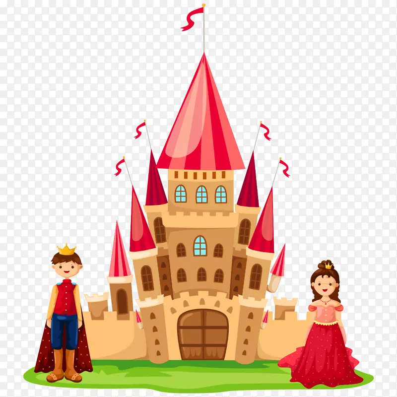 城堡剪贴画-卡通城堡背景