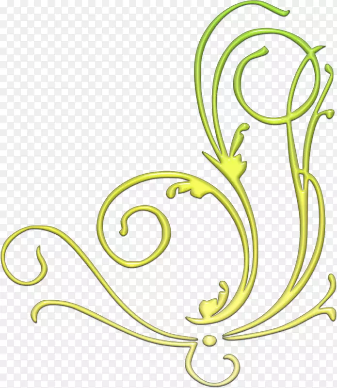 花卉设计叶植物茎身珠宝字体角