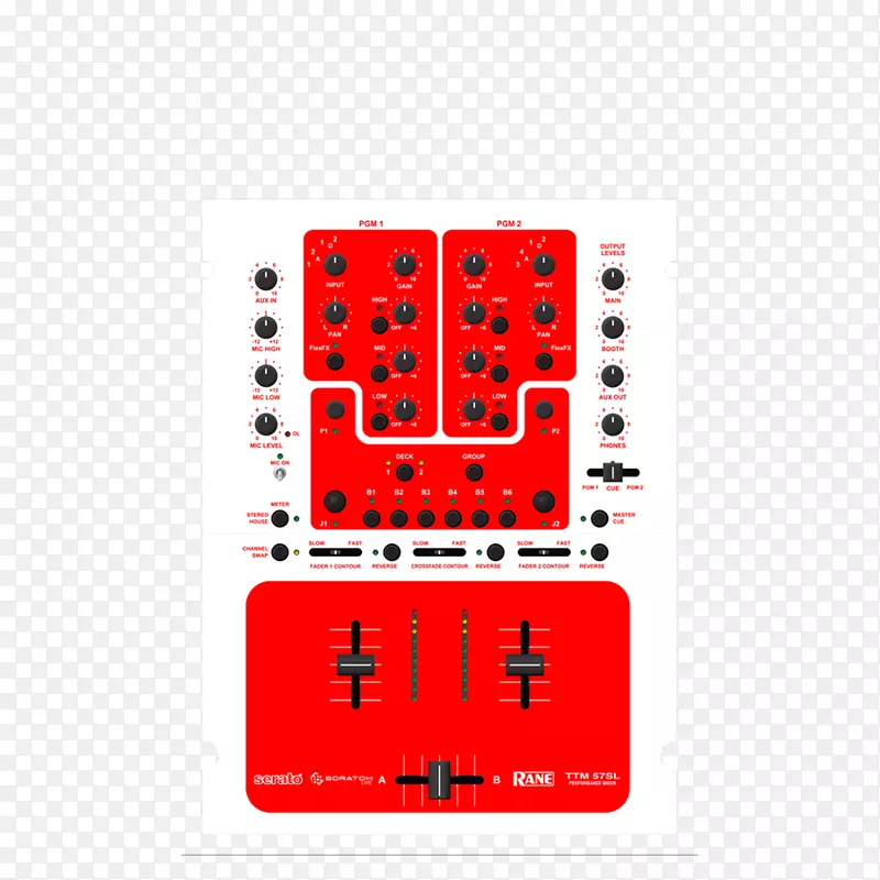 科技线字体-红色商场推广贴纸
