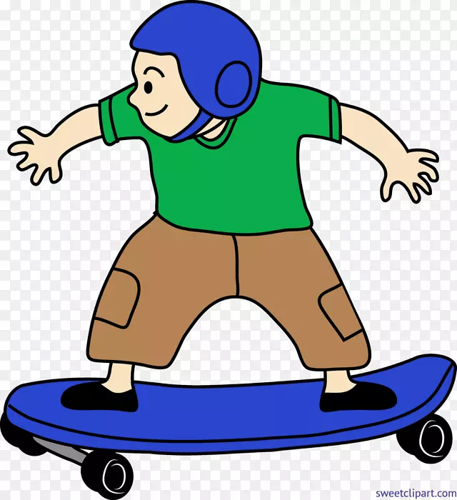 滑板滑冰轮滑剪贴画滑板
