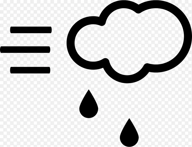 雨，风，电脑，图标，云，天气-雨