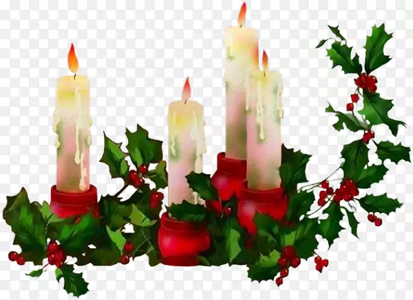 蜡烛圣诞剪贴画-蜡烛