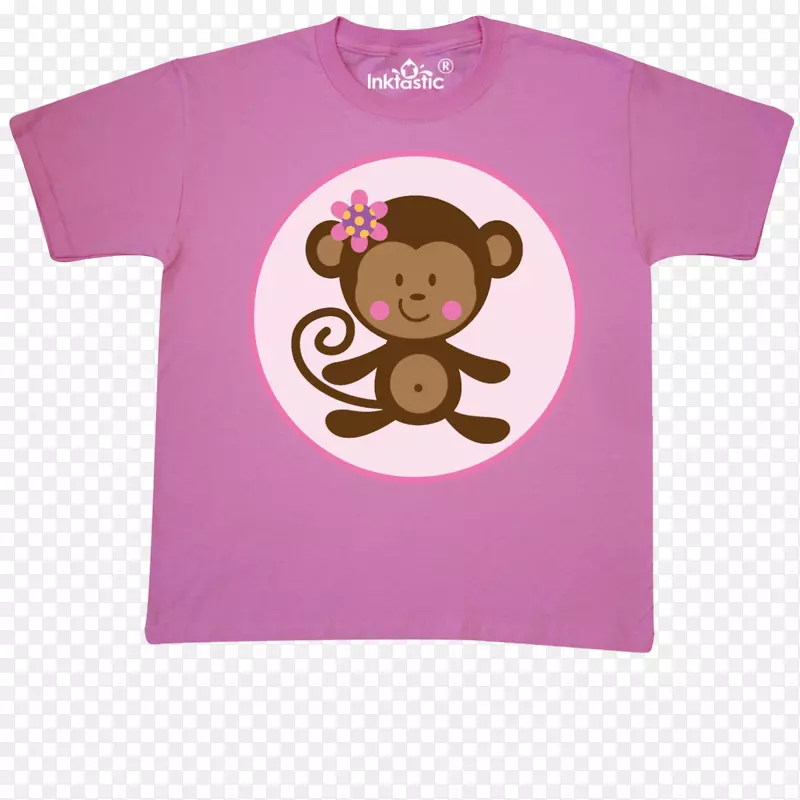 猴子t恤儿童可爱剪贴画小猴子撒花