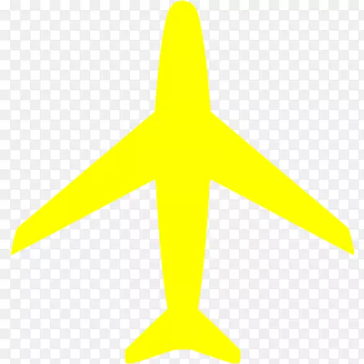 飞机机翼电脑图标黄色剪贴画-飞机