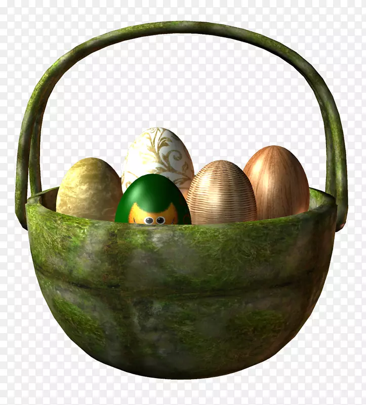复活节彩蛋篮夹艺术-彩蛋