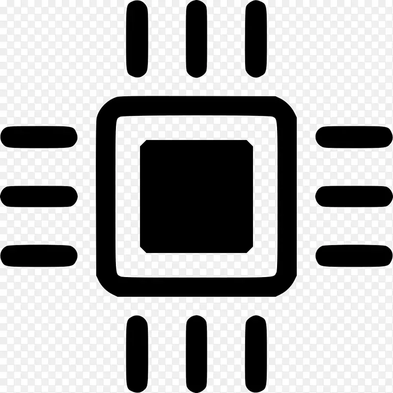计算机图标集成电路芯片符号