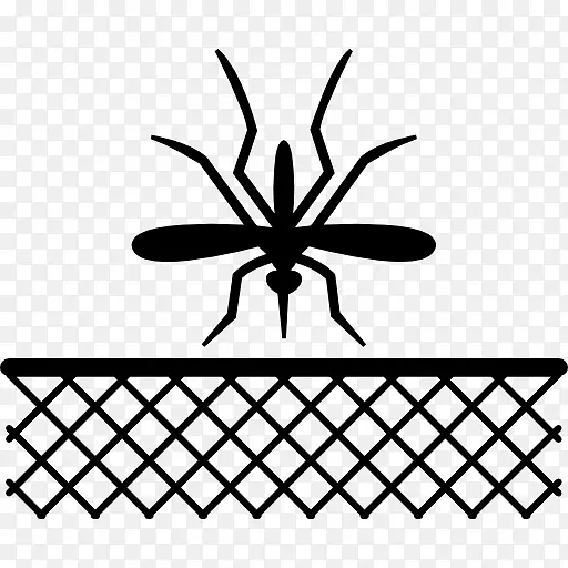 蚊帐和昆虫屏幕电脑图标符号-蚊子