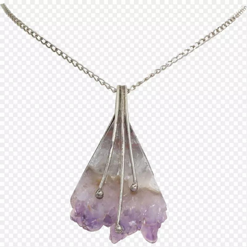 紫水晶项链魅力和吊坠珠宝水晶项链