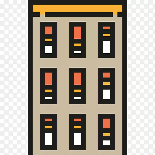 公寓楼，房地产，电脑图标，建筑-公寓