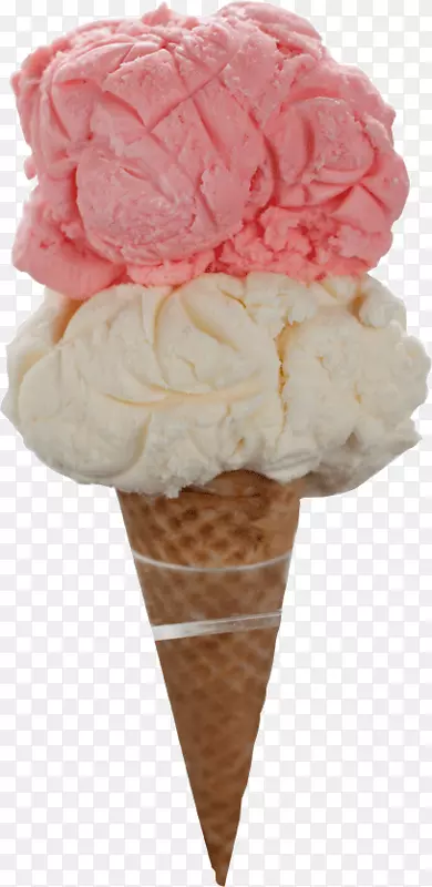 那不勒斯冰淇淋圆锥形冰淇淋