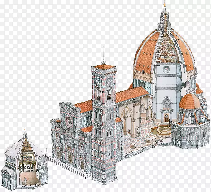 圣玛丽亚中篇小说佛罗伦萨大教堂意大利文艺复兴-大教堂的建筑