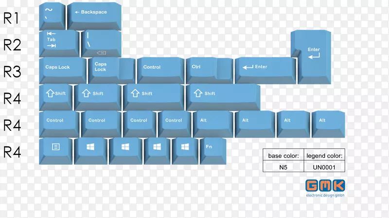 电脑键盘键帽颜色蓝色esc键裁剪