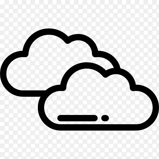 云端电脑图标自然剪贴画-云