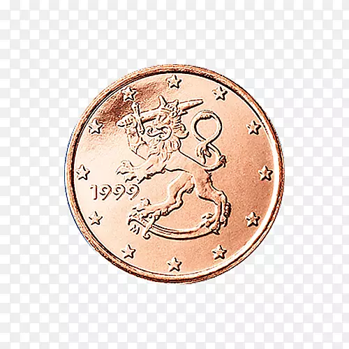 1美分硬币芬兰欧元硬币