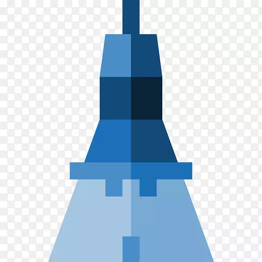 运输航天器太空舱计算机图标.火箭