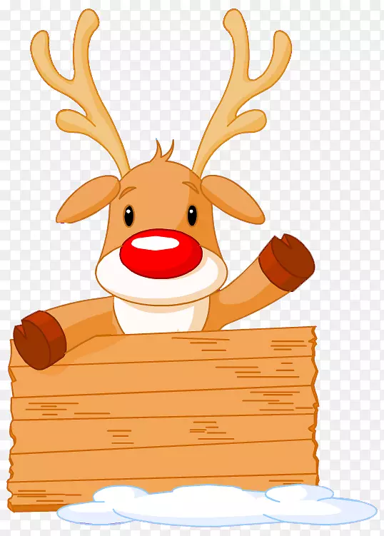 鲁道夫圣诞老人驯鹿剪贴画-圣诞老人