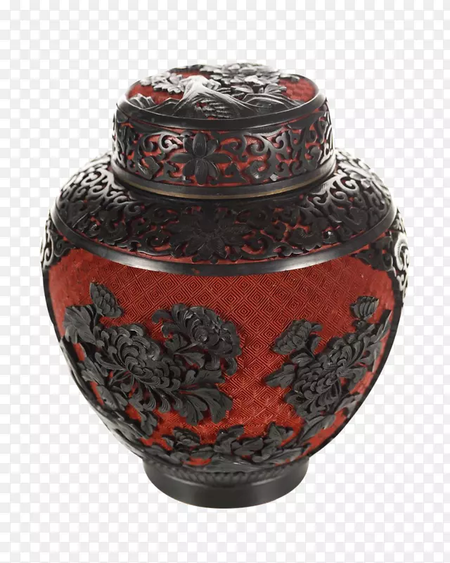 陶瓷花瓶陶器红花瓶