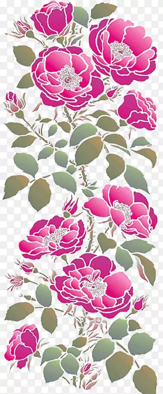 钢网玫瑰画-模板
