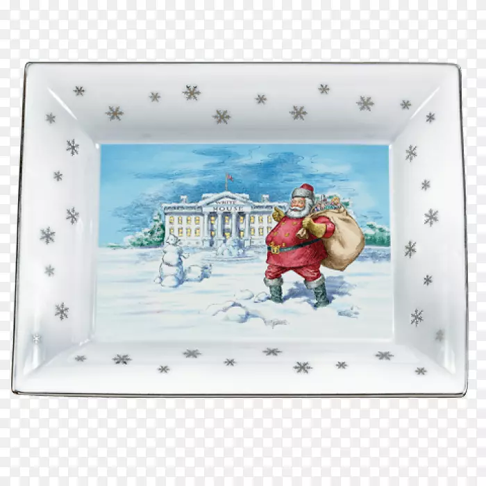 白宫历史协会托盘画框-覆盖圣诞礼物