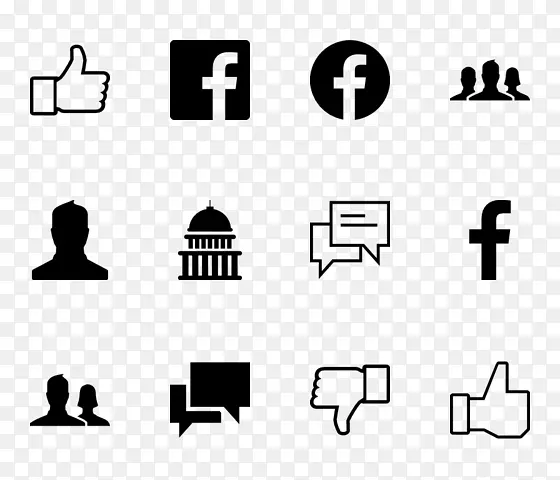 社交媒体电脑图标facebook符号下载-社交媒体