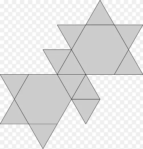 三角形反棱镜网多面体五角金字塔-三角形