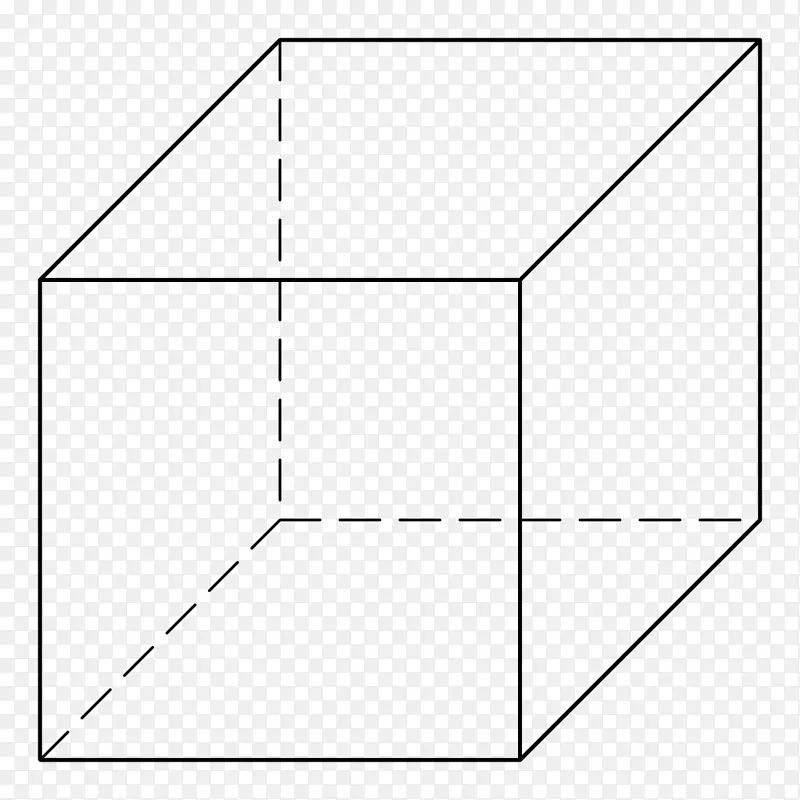 立方体三维空间线实体几何学三维矩形纸箱盒