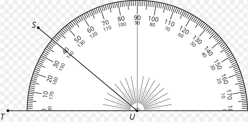 量角器测量几何角尺角