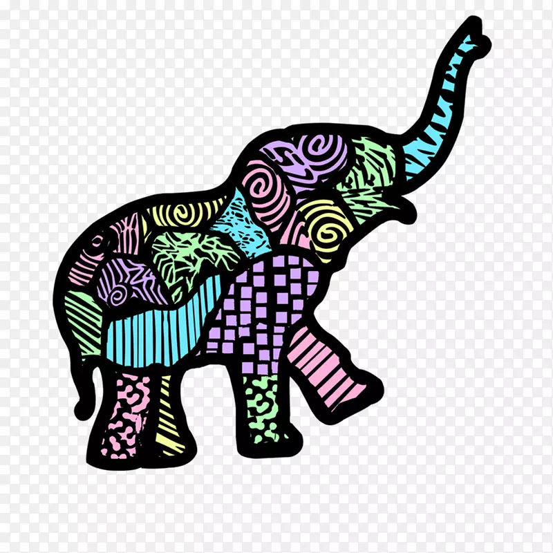 印度象非洲象桌面壁纸画-象