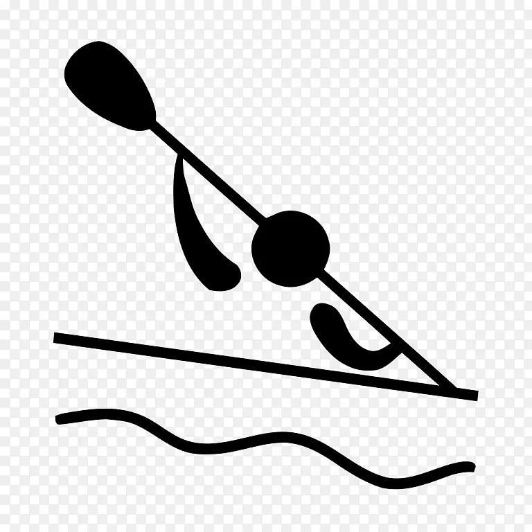 夏季奥运会皮划艇和皮划艇剪贴画：交通独木舟斜面剪贴画